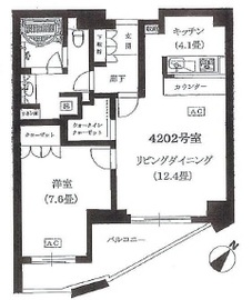 中目黒アトラスタワー 42階 間取り図