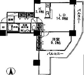 品川シーサイドビュータワー2 1605 間取り図