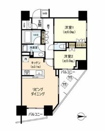 ザ・パークハウス新宿柏木 12階 間取り図