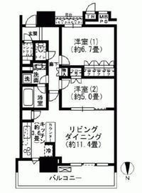 THE TOYOSU TOWER 7階 間取り図