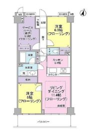ルピナス渋谷桜丘ガーデンコート 5階 間取り図