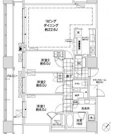 キャピタルゲートプレイス ザ・タワー 53階 間取り図