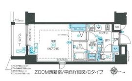 ZOOM西新宿 13階 間取り図