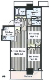 ベイクレストタワー 18階 間取り図