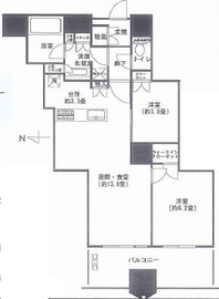 富久クロスコンフォートタワー(Tomihisa Cross)  37階 間取り図
