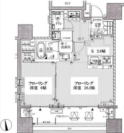 ザ・パークハウス上野 14階 間取り図