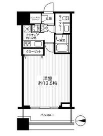 コンシェリア西新宿タワーズウエスト 18階 間取り図