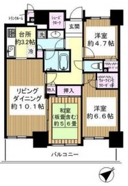 アップルタワー東京キャナルコート 7階 間取り図