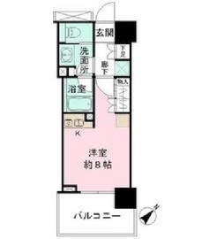 ザ・パークハウスアーバンス東五反田 8階 間取り図