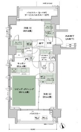 シティハウス恵比寿伊達坂 8階 間取り図