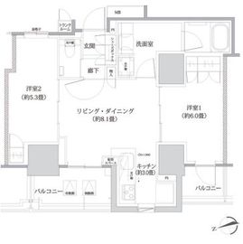 ザ・パークハウス上野レジデンス 9階 間取り図