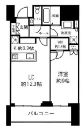 赤坂タワーレジデンス トップオブザヒル 9階 間取り図