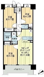 クレストフォルム田町ベイサイドコート 9階 間取り図