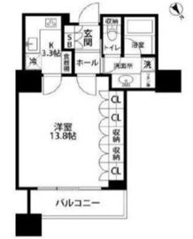 東京ツインパークス レフトウィング 16階 間取り図