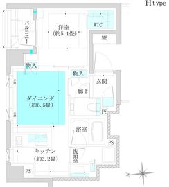 ザ・パークハウス桜新町翠邸 1階 間取り図