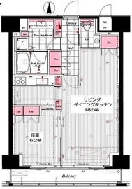 コンパートメント東京中央 11階 間取り図