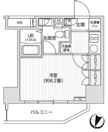 レジディア笹塚2 511 間取り図