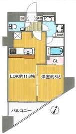 レックス日本橋水天宮プレミアタワー 4階 間取り図