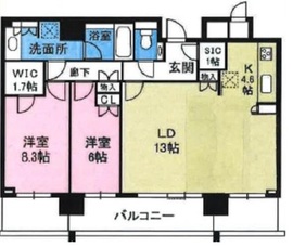 THE ROPPONGI TOKYO CLUB RESIDENCE 26階 間取り図