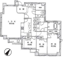 一番町2パークマンション 3階 間取り図
