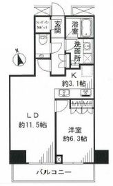 ザ・パークハウス新宿タワー 7階 間取り図
