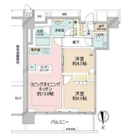 パークルージュ赤坂檜町 20階 間取り図