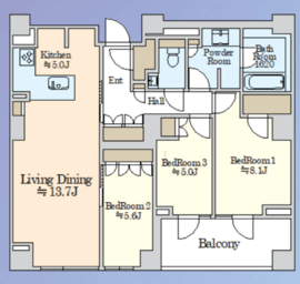 ザ・パークハウスグラン南青山高樹町 7階 間取り図