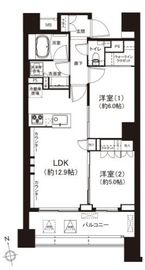 カスタリア高輪 3階 間取り図