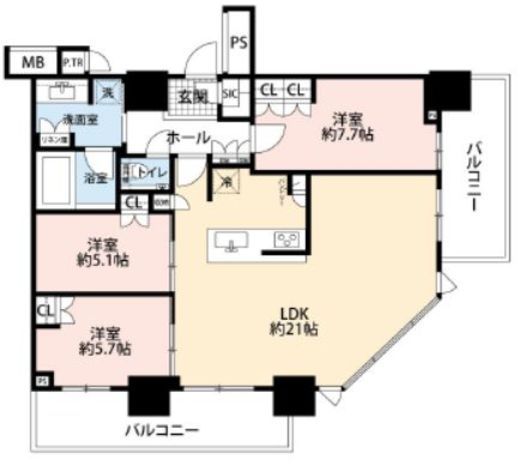 THE TOWER JUJO (ザ・タワー十条) 24階 間取り図