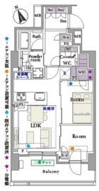 プラウド五反田 10階 間取り図