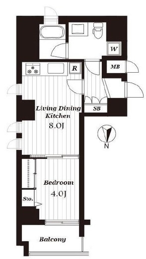 ダイナシティ西新宿 5階 間取り図