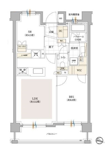 カスタリア高輪 1階 間取り図