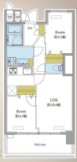 シティタワー九段下 7階 間取り図