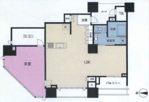 ドゥ・トゥール 19階 間取り図