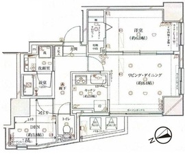 ガリシアレジデンス広尾 8階 間取り図