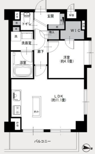 リシェ駒場東大前 3階 間取り図