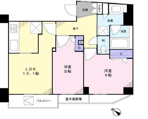 アゼリアテラス新宿 4階 間取り図