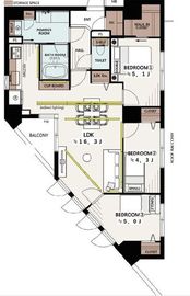 ヴィア・シテラ新宿 11階 間取り図