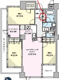 アクシア牛込柳町 4階 間取り図