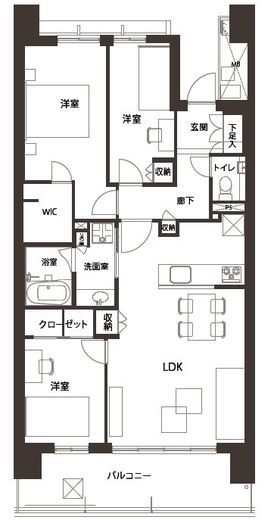HARUMI FLAG PARK VILLAGE (晴海フラッグ パークヴィレッジ) 9階 間取り図