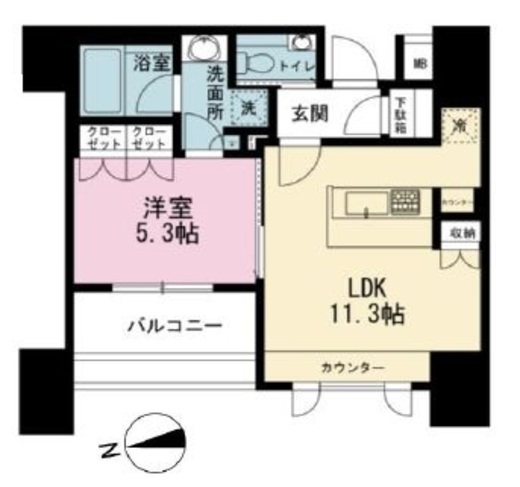 パークリュクス恵比寿 4階 間取り図