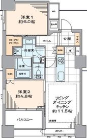 新宿山吹アインスタワー 19階 間取り図