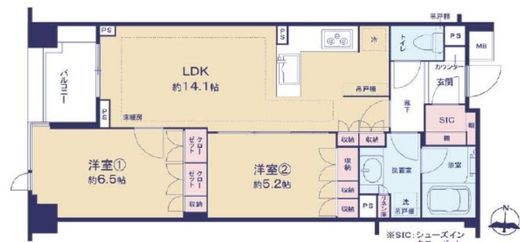 パークハウス飯田橋レジデンス 4階 間取り図