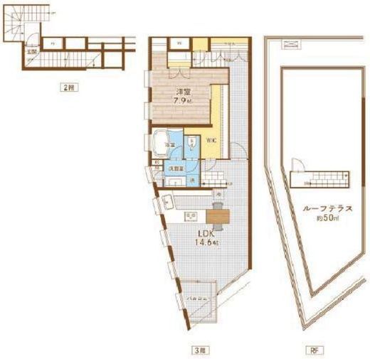 テラス下目黒 3階 間取り図