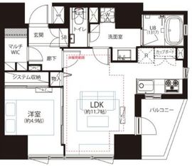 ディアクオーレ白金高輪 7階 間取り図