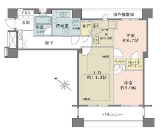 麻布台パークハウス 11階 間取り図