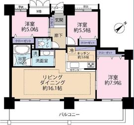 アップルタワー東京キャナルコート 24階 間取り図