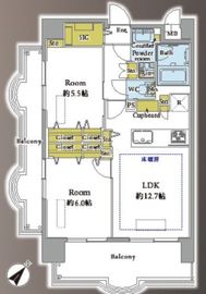 藤和シティホームズ神楽坂 10階 間取り図