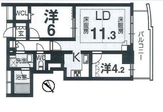 セントラルレジデンス新宿シティタワー 21階 間取り図