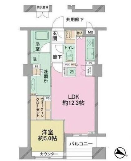 プレミスト日本橋浜町リデアル 2階 間取り図